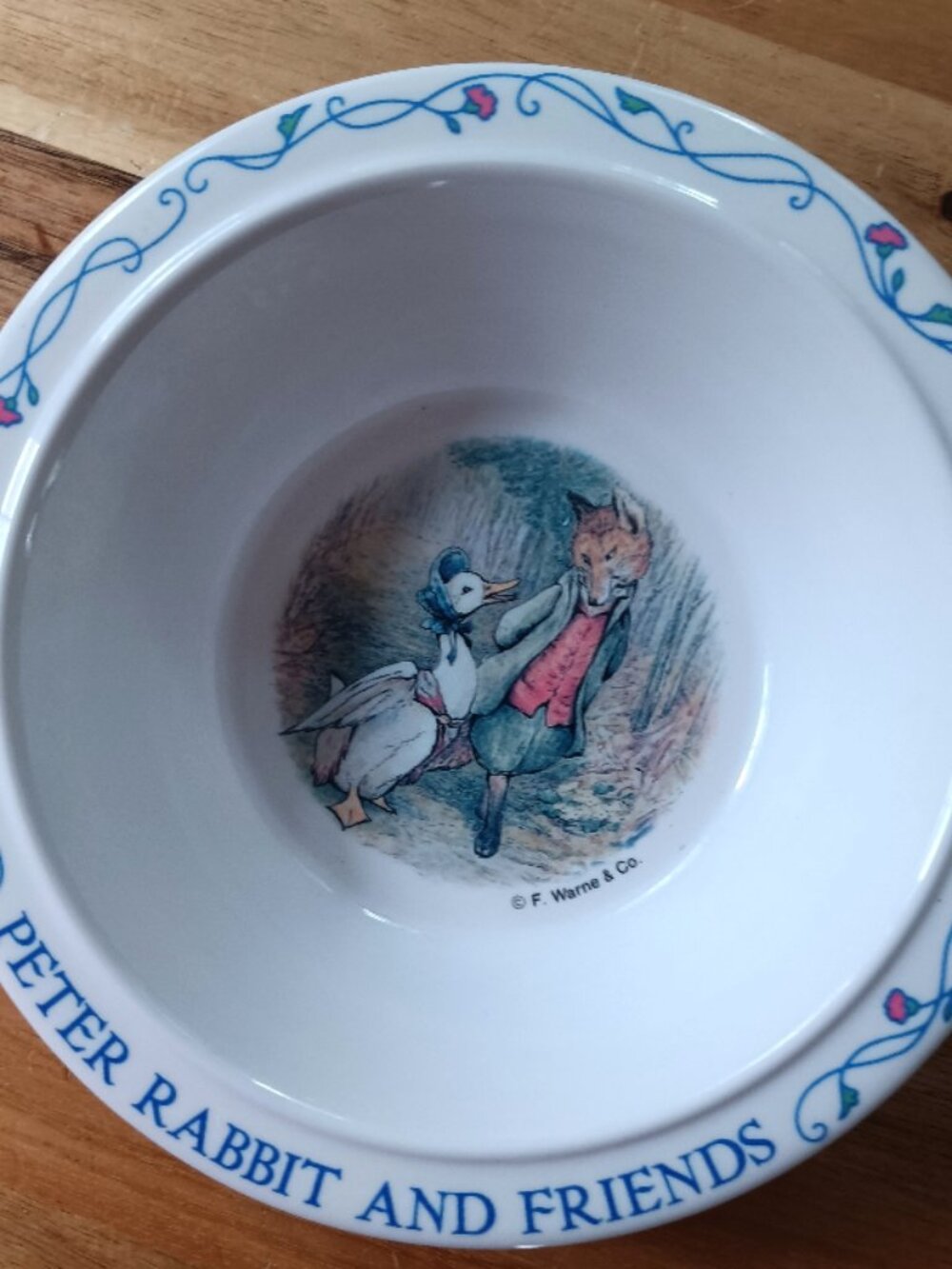 Vintage Peter Rabbit and Friends Melamine Cereal Bowl
